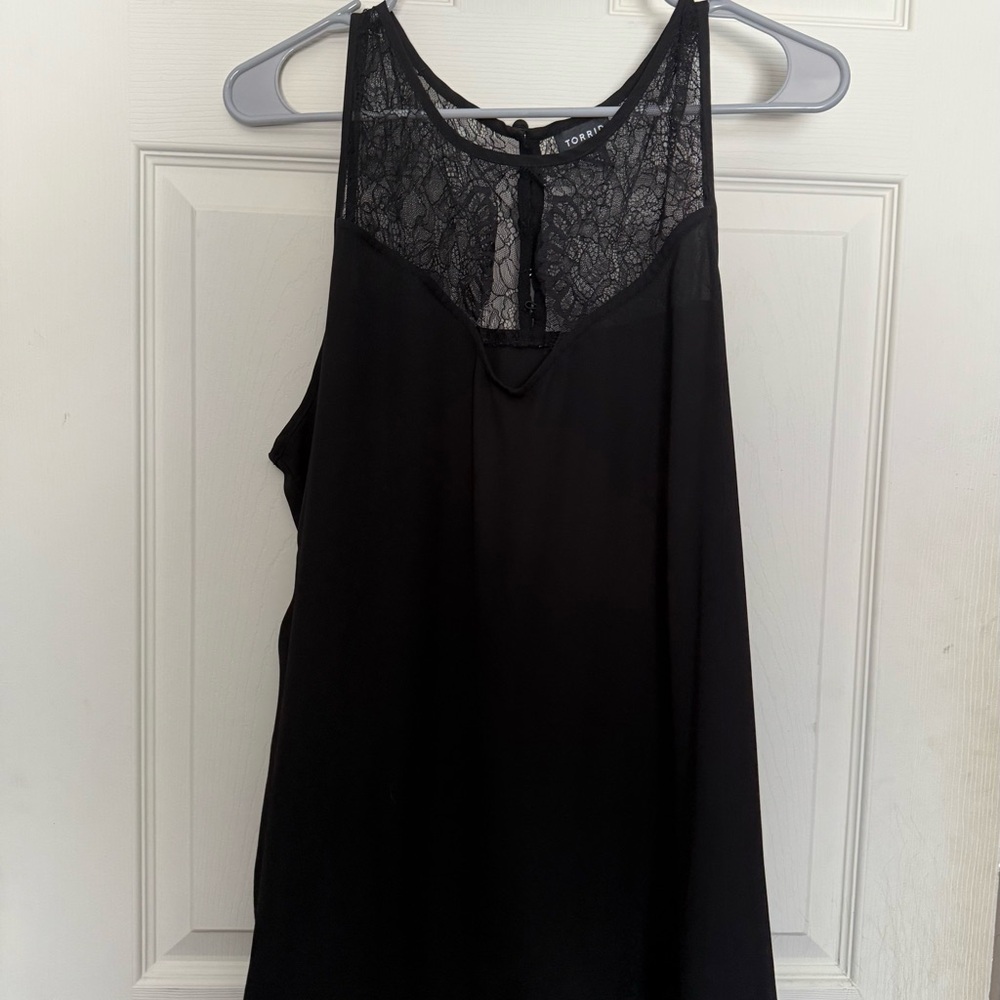 Torrid Elegant Black Lace Top